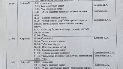 Мектеп жанындағы лагерь